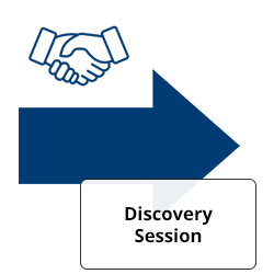 arrow discovery handshake icon