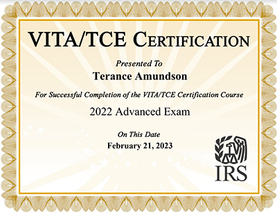 IRS certificate